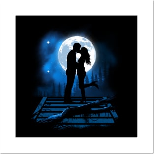 Kiss under the moon Posters and Art